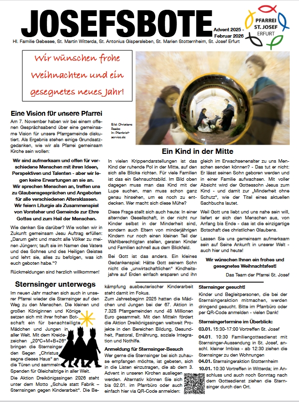 Josefsbote Advents- und Weihnachtszeit